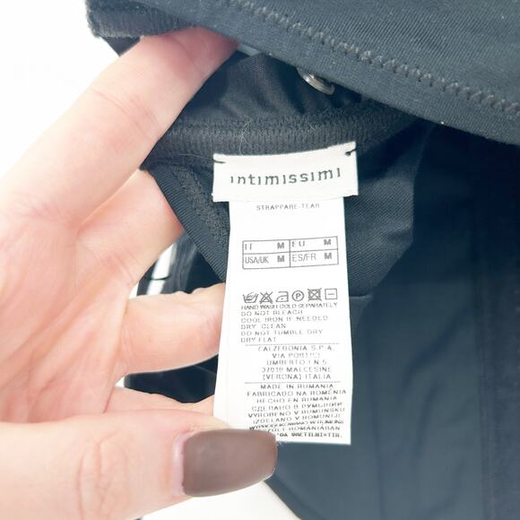 Intimissimi Steampunk Whimsigoth Dark Victorian Lace Up Corset Top Size M Black‎ - Picture 4 of 6